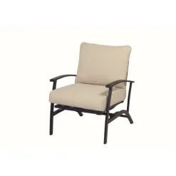 Living Accents Everson Black Aluminum Frame Rocking Chair Tan (Pack of 4)