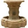 Living Accents Fiberglass/Resin Brown 24.5 in. H Planter Fountain