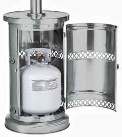 Living Accents Freestanding Propane 48000 BTU Stainless Steel Patio Heater 87-3/4 H x 32.3 W in.