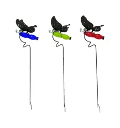 Living Accents Glass and Metal Butterfly 38.2 in. H Outdoor Stake (Pack of 6)