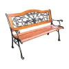 Living Accents Outdoor Bench Cast Iron 33.7 in. H x 24.4 in. L x 50.6 in. D