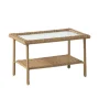 Living Accents Palmaro Tan Square Glass Coffee Table