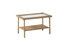 Living Accents Palmaro Tan Square Glass Coffee Table