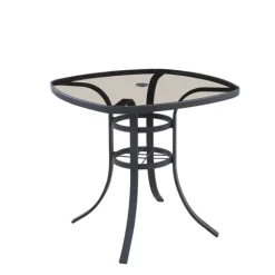 Living Accents Roscoe Black Square Glass Balcony Table