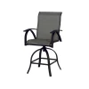 Living Accents Roscoe Black Steel Frame Sling Swivel Chair (Pack of 2)