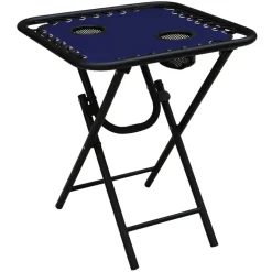 Living Accents Square Blue Bungee Side Table