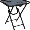 Living Accents Square Gray Bungee Side Table