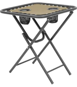 Living Accents Square Tan Bungee Side Table