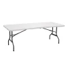 Living Accents White Steel Rectangular Fold-In-Half Table 500 lbs. Capacity 72 L x 30 W in.