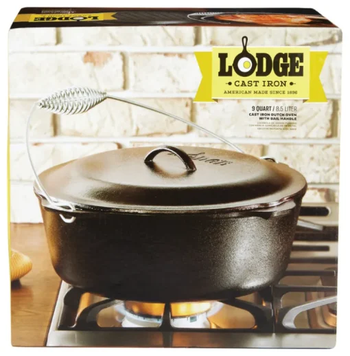 Lodge Logic Cast Iron Dutch Oven 12.875 in. 9 qt Black