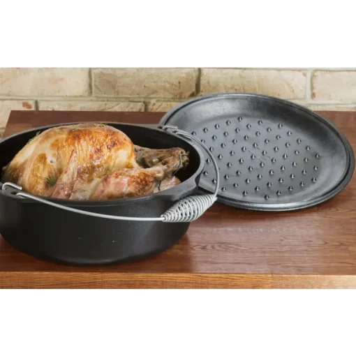 Lodge Logic Cast Iron Dutch Oven 12.875 in. 9 qt Black