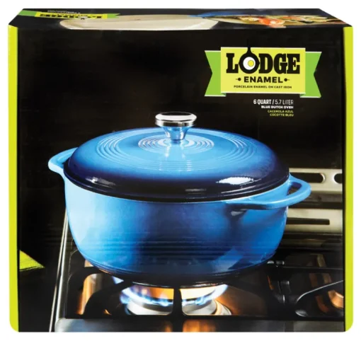 Lodge Logic Cast Iron Dutch Oven 10.5 in. 6 qt Blue