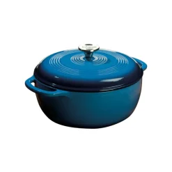Lodge Logic Cast Iron Dutch Oven 10.5 in. 6 qt Blue