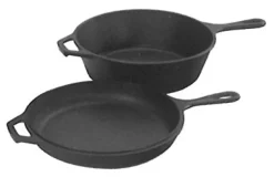 Lodge Logic Cast Iron Skillet Set 10 in. 3.2 qt Black