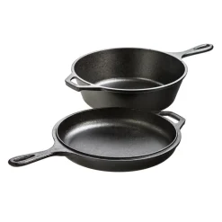 Lodge Logic Cast Iron Skillet Set 10 in. 3.2 qt Black