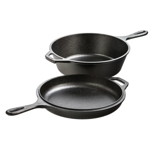 Lodge Logic Cast Iron Skillet Set 10 in. 3.2 qt Black