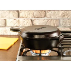 Lodge Logic Cast Iron Skillet Set 10 in. 3.2 qt Black