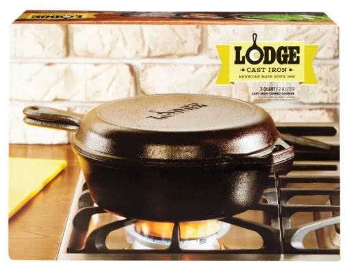 Lodge Logic Cast Iron Skillet Set 10 in. 3.2 qt Black