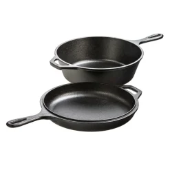 Lodge Logic Cast Iron Skillet Set 10 in. 3.2 qt Black