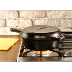 Lodge Logic Cast Iron Skillet Set 10 in. 3.2 qt Black
