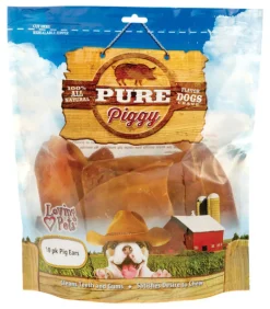 Loving Pets American Farms Pig Ears Beef Treats For Dog 1 lb 11 in. 1 pk