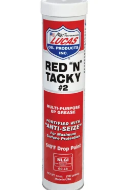 Lucas Oil Red N Tacky Red Lithium Grease 14 oz. Cartridge (Pack of 10)