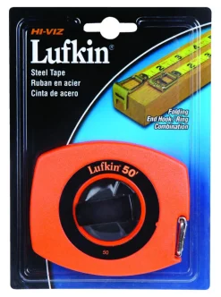 Lufkin 50 ft. L X 0.38 in. W Hi-Viz Tape Rule 1 pk
