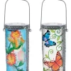 Luminous Garden LED Glass Solar Lantern Multicolored (Pack of 4)