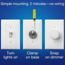 Lutron Aurora White Rotary Dimmer Switch 1 pk