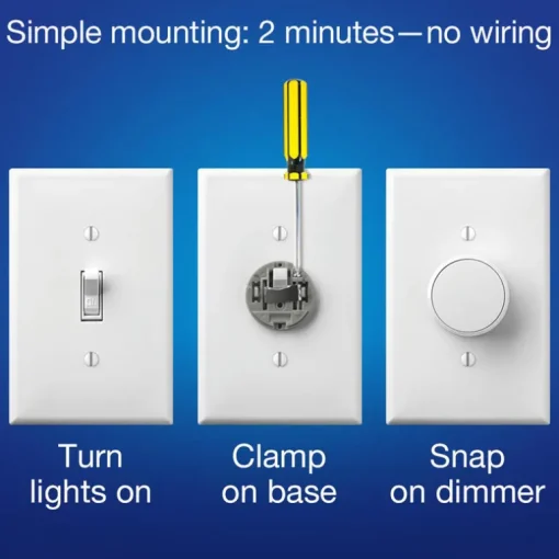 Lutron Aurora White Rotary Dimmer Switch 1 pk