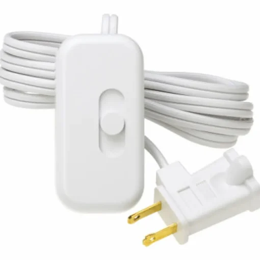 Lutron Credenza White 100 W Plug-In Dimmer Slide Switch 1 pk