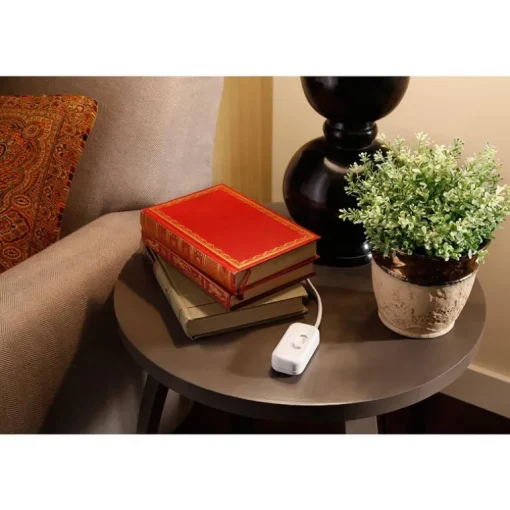 Lutron Credenza White 100 W Plug-In Dimmer Slide Switch 1 pk