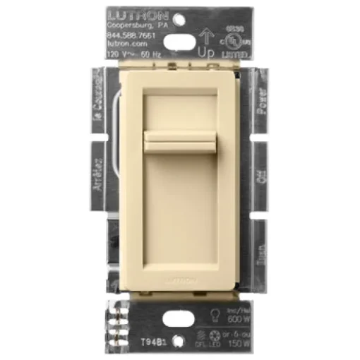 Lutron Lumea Ivory 150 W Slide Dimmer Switch 1 pk