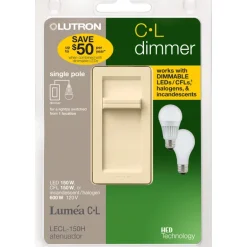 Lutron Lumea Light Almond 150 W Slide Dimmer Switch 1 pk