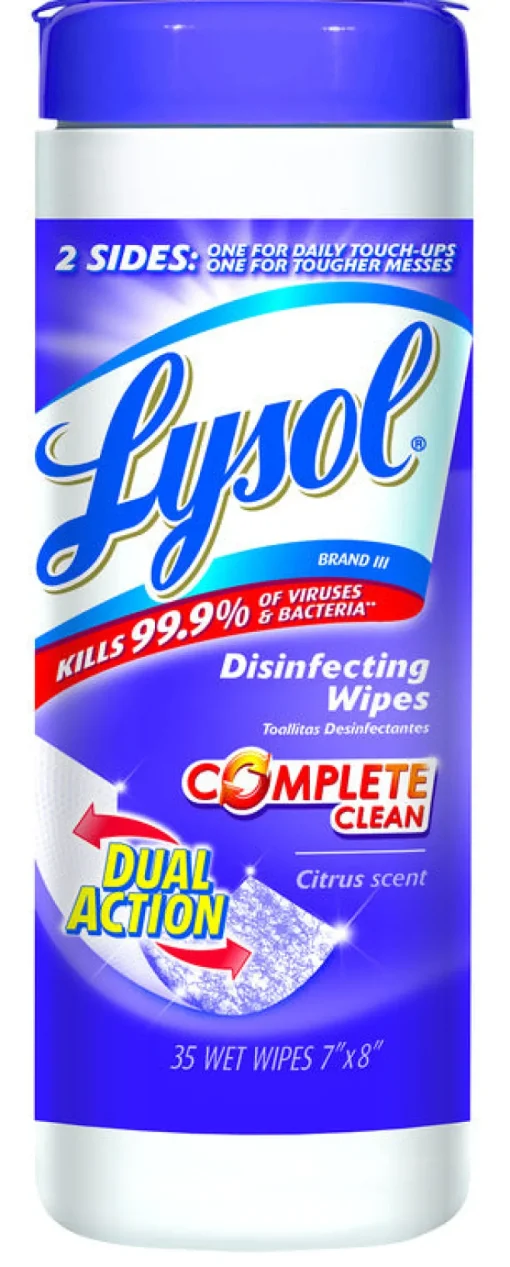 Lysol Dual Action Citrus Scent Antibacterial Disinfectant 35 ct 1 pk