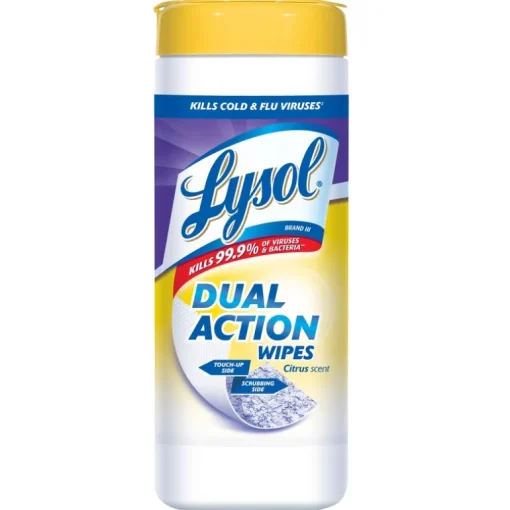 Lysol Dual Action Citrus Scent Antibacterial Disinfectant 35 ct 1 pk