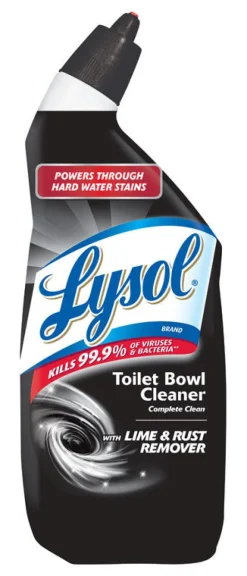 Lysol Lime and Rust Remover No Scent Toilet Bowl Cleaner 24 oz. Gel (Pack of 9)