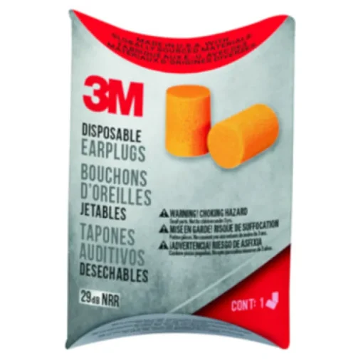 3M 29 dB Foam Ear Plugs Orange 1 pair (Pack of 200)