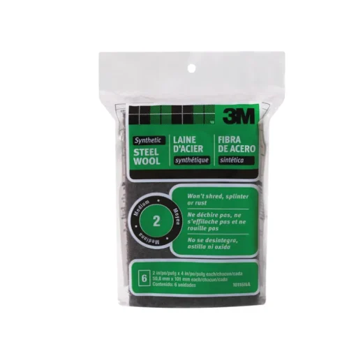3M 2 Grade Medium Steel Wool Pad 6 pk