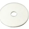 3M 20 in. Dia. Non-Woven Natural/Polyester Fiber Floor Polishing Pad White (Pack of 5)