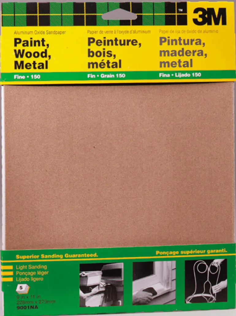 3M 11 in. L x 9 in. W 150 Grit Aluminum Oxide Sandpaper 5 pk (Pack of 10)