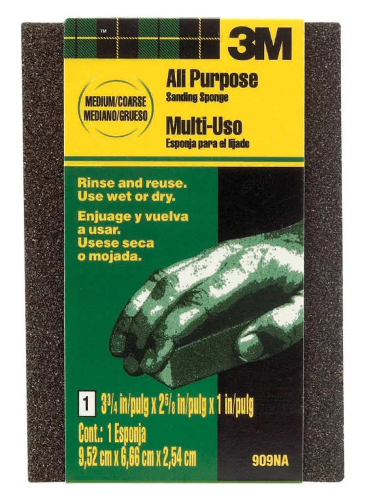 3M 38049 in. L X 39483 in. W X 1 in. Coarse/Medium Wet/Dry Sanding Sponge