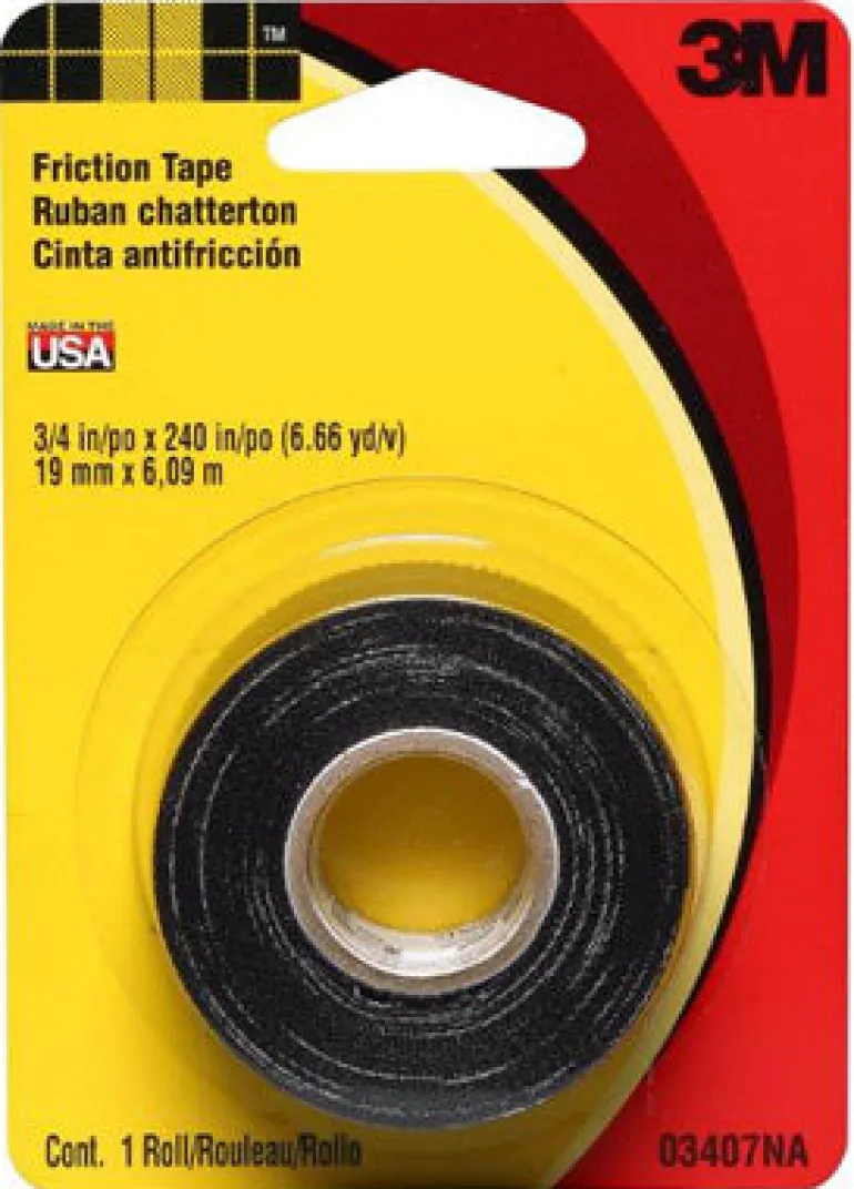 3M 0.708 in. W X 240 in. L Black Cotton Cloth Friction Tape