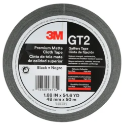 3M 1.88 in. W X 54.6 yd L Black Gaffer's Tape