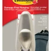 3M Command 4-1/8 in. L Brushed Nickel Metal Large Forever Classic Coat/Hat Hook 5 lb. capacity