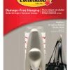 3M Command 3-1/4 In. L Brushed Nickel Metal Medium Forever Classic Coat/Hat Hook 3 Lb. Capacity