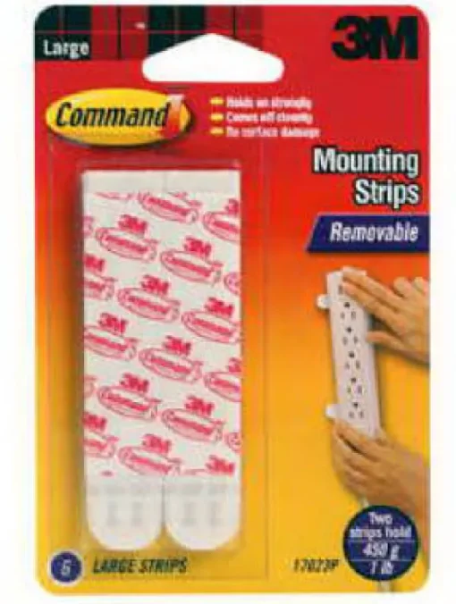 3M Command Large Foam Adhesive Strips 4 in. L 6 pk (Pack of 6)