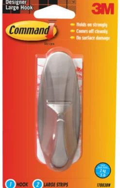 3M Command Large Metal Hook 4-1/8 In. L 1 Pk