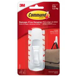 3M Command Large Plastic Hook 3-7/8 In. L 1 Pk