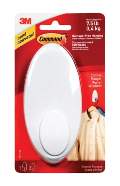 3M Command Large Plastic Hook 5 in. L 1 pk